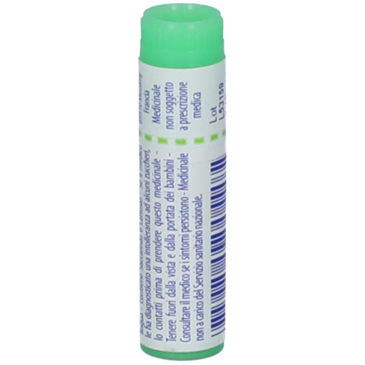 Contenitore cilindrico Allium cepa 200 ch Granuli. Confezione verde e bianca con informazioni e testo.