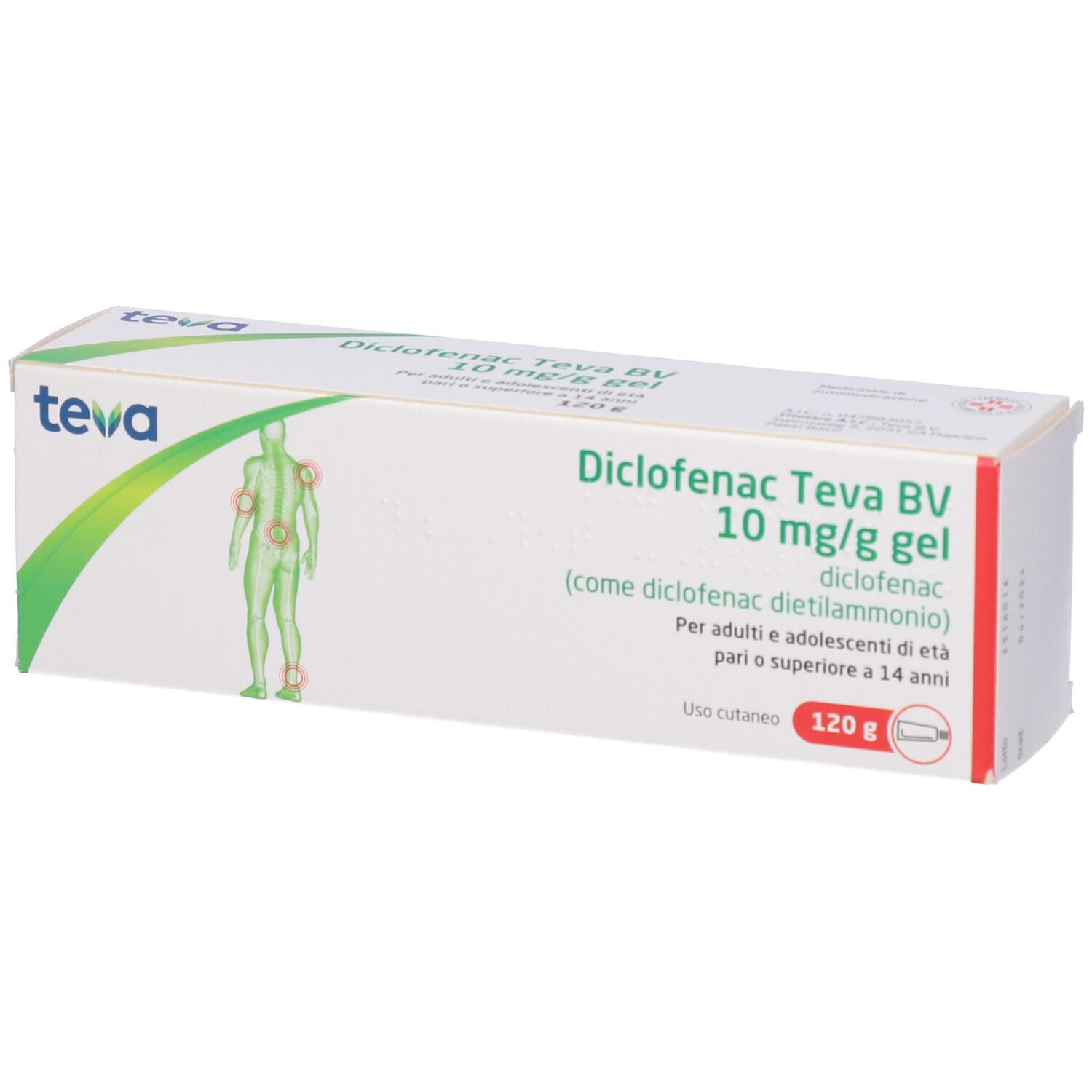 Diclofenac (Teva B.V.)*Gel Derm 120 G 10 Mg/G