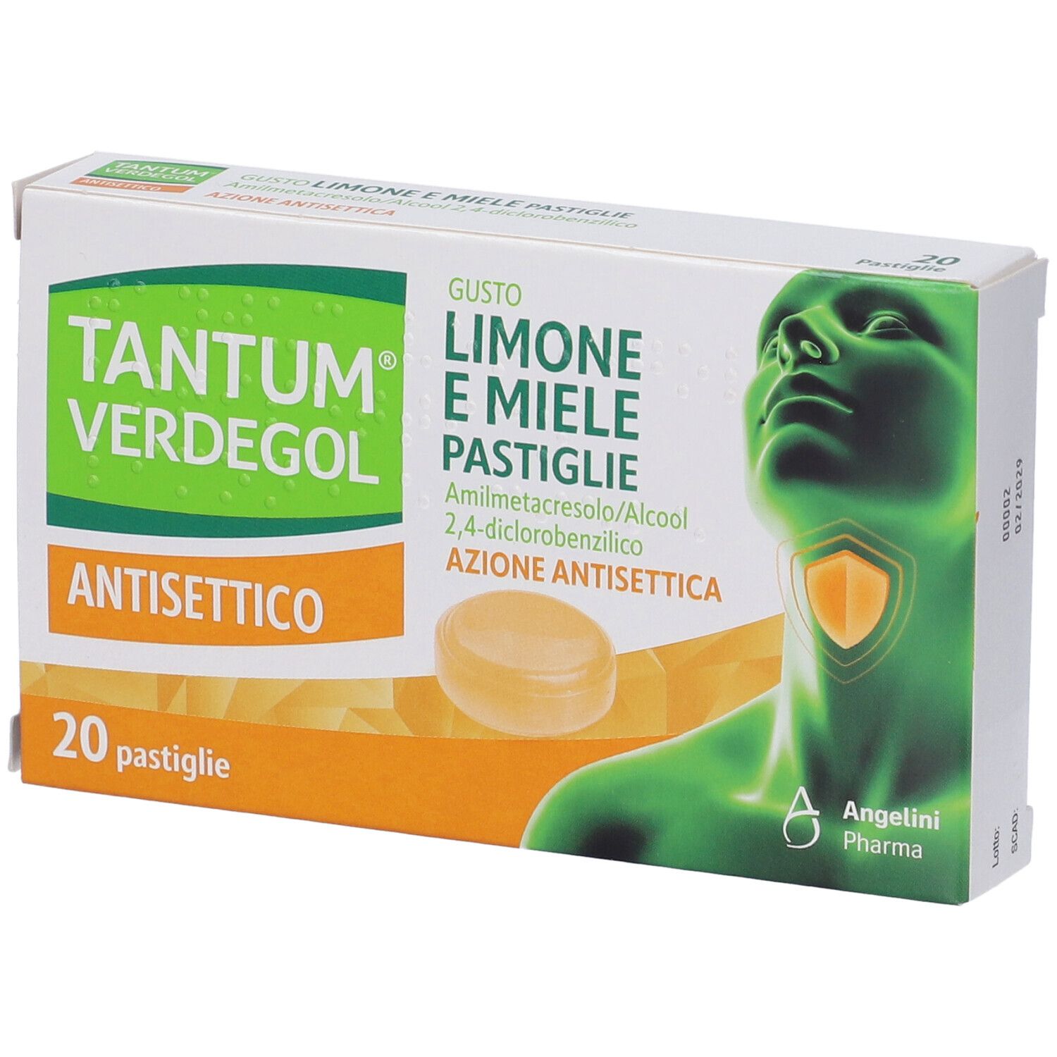 Tantum Verdegol Antisettico Pastiglie Gusto Miele e Limone