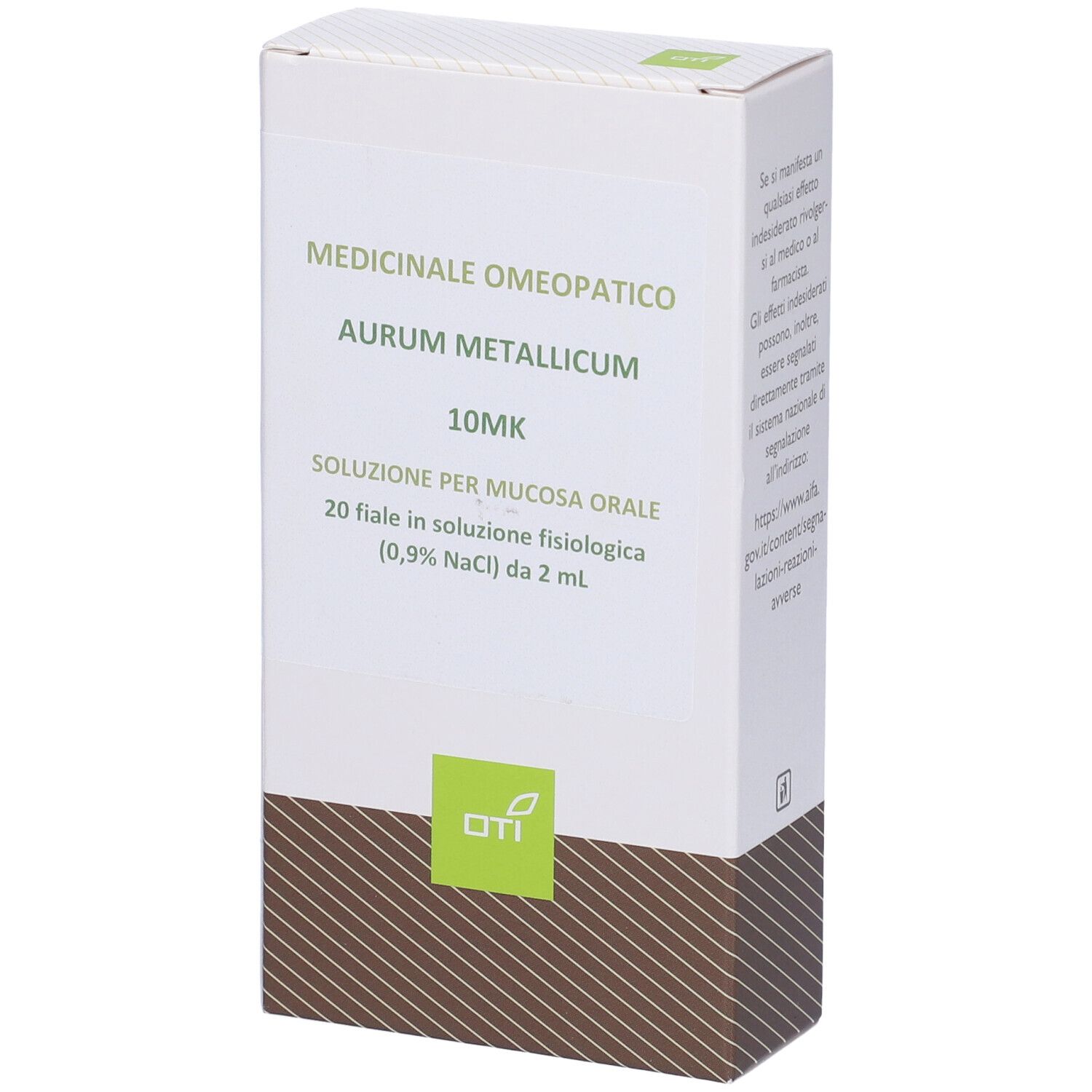 OTI Aurum Metallicum 10.000 K (10 Mk) 20 Fiale 2 Ml Soluzione Fisiologica Per Mucosa Orale