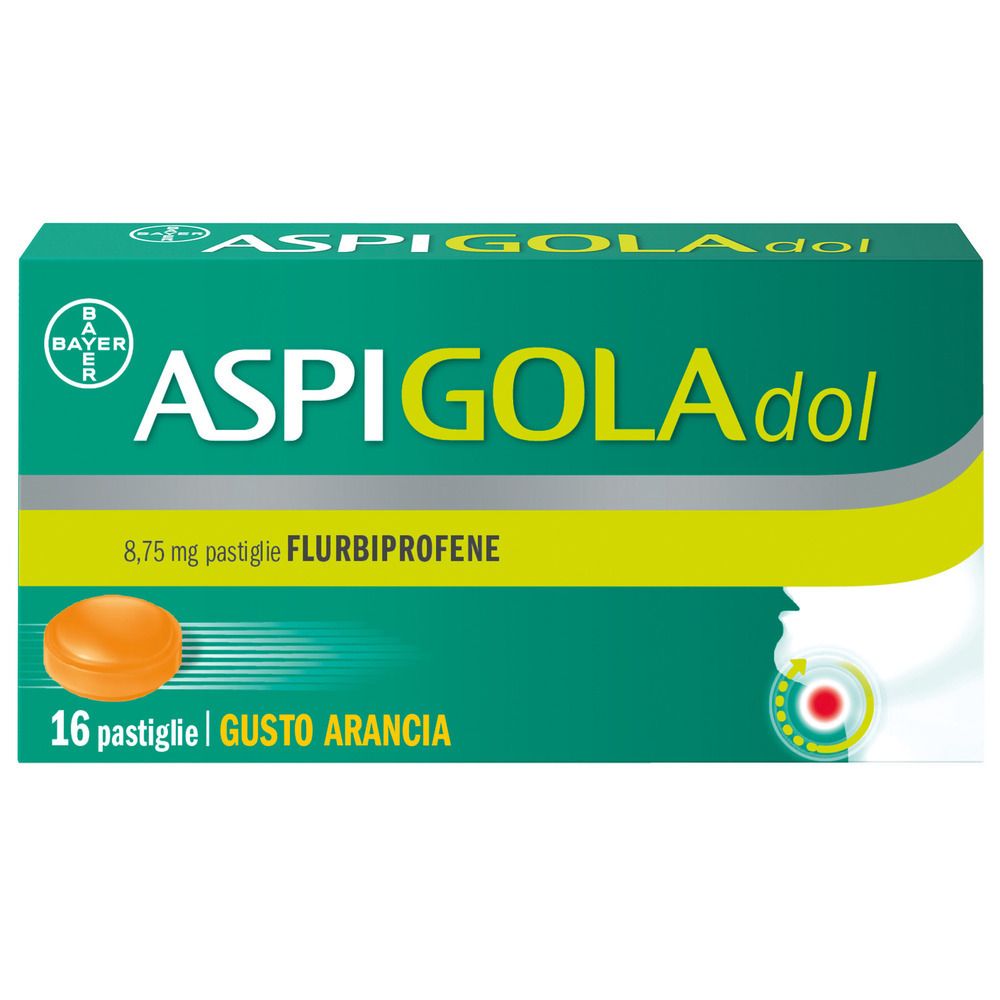 Aspigoladol 8,75 mg pastiglie gusto arancia