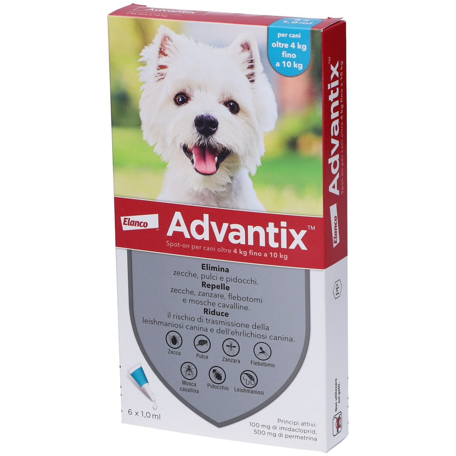 Advantix Spot On Advantix Spot-On Per Cani Oltre 4 Kg Fino A 10 6X1 Ml Soluzione