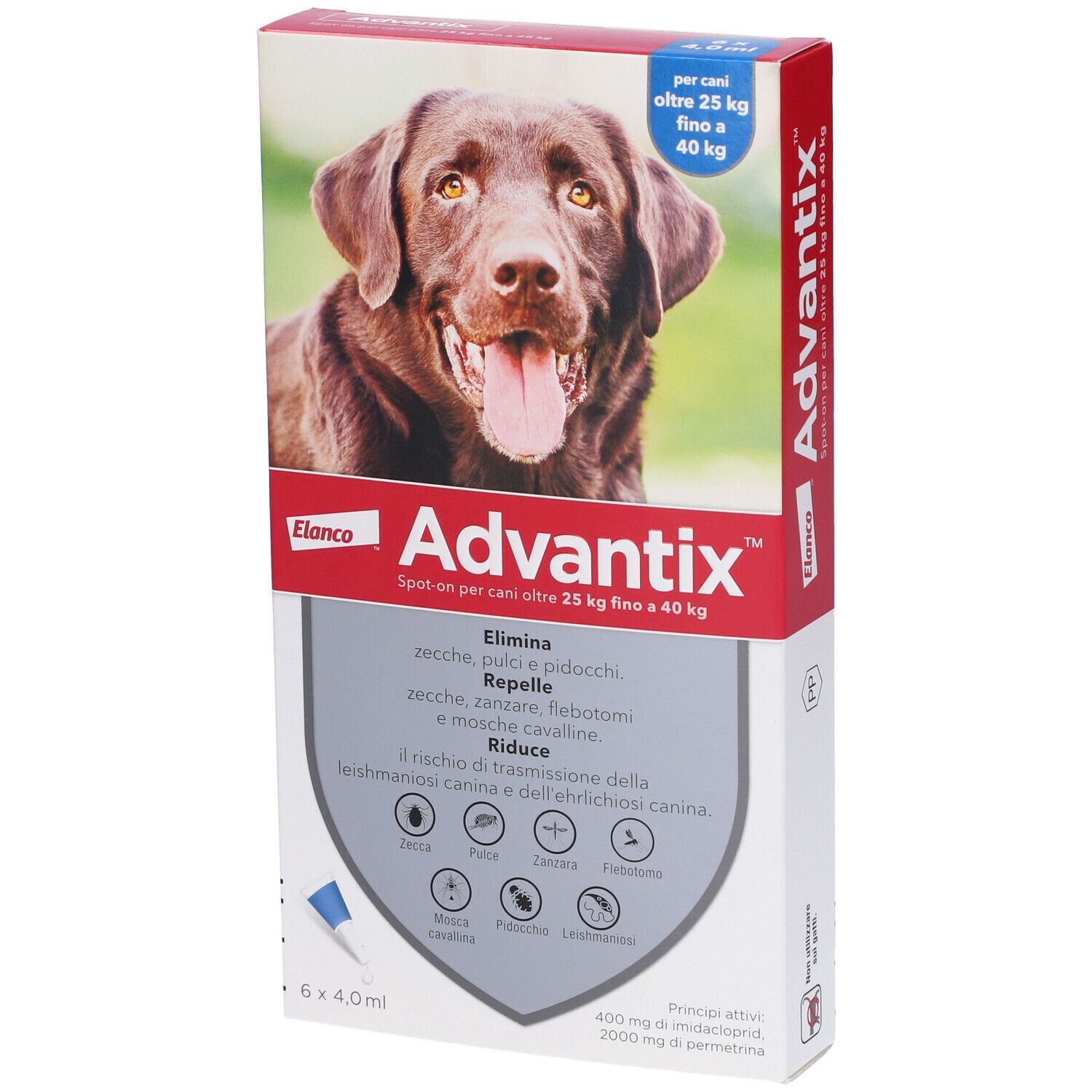 Advantix Spot-On Per Cani Oltre 25 Kg Fino A 40 Kg