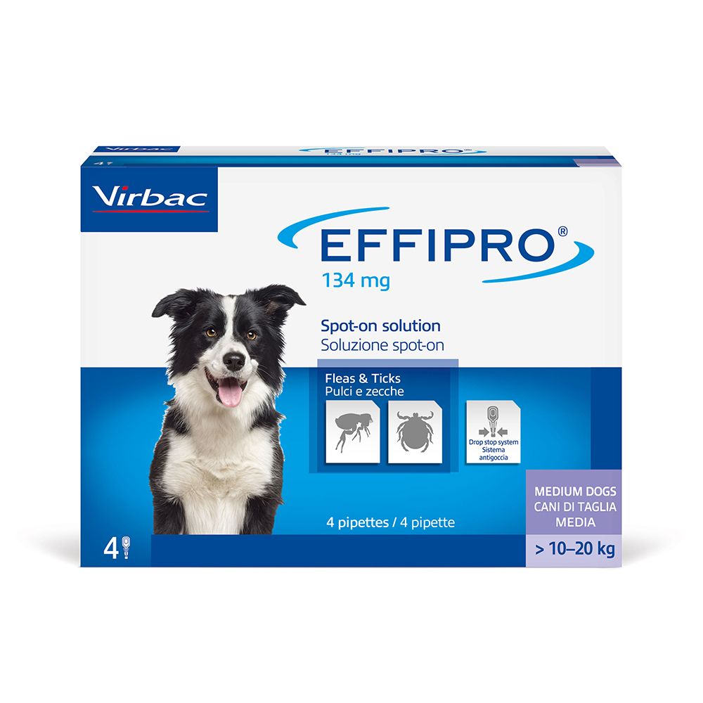 EFFIPRO spot-on soluz 4 pipette 1,34 ml 134 mg cani da 10 a 20 Kg