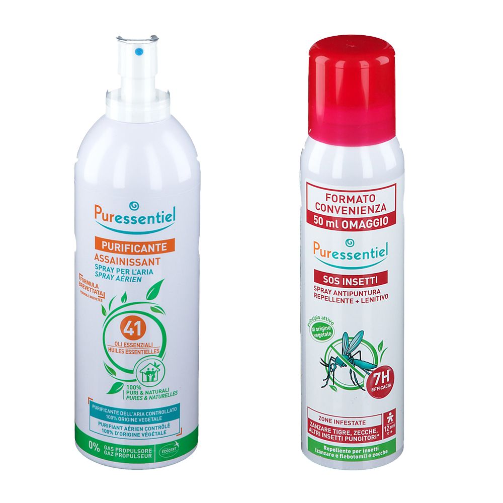 Image of Puressentiel Purificante Spray per l'Aria e SOS Insetti Spray Antipuntura Repellente