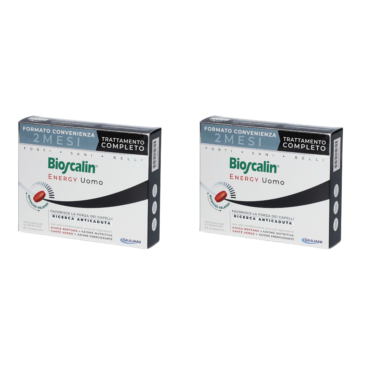 Bioscalin® Energy Capelli Uomo 2 Mesi Set da 2