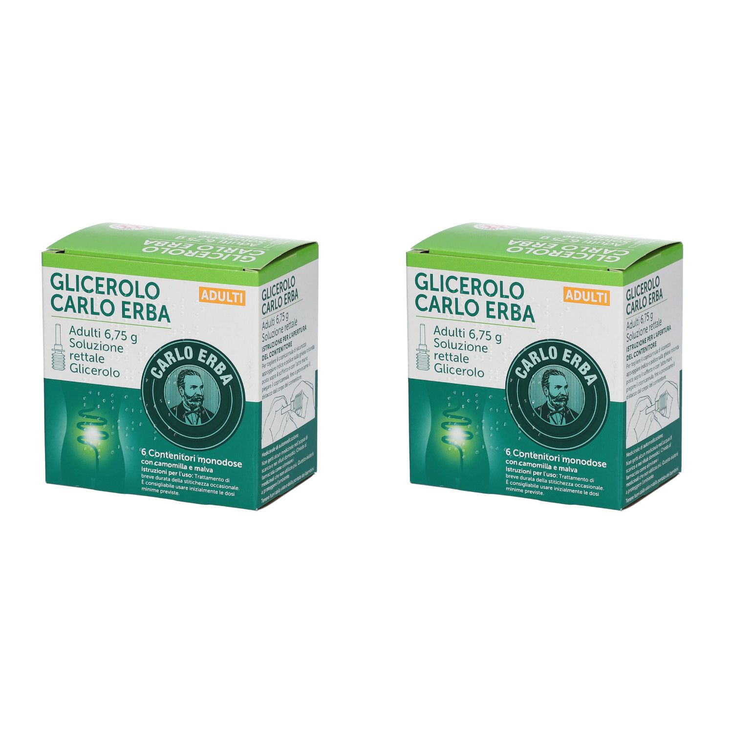 CARLO ERBA GLICEROLO Soluzione Rettale 6,75 g Set da 2