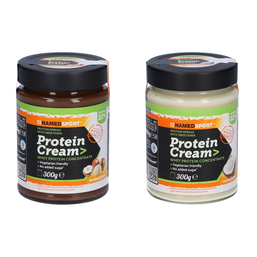 NAMEDSPORT® Protein Cream coconut flavour + NAMEDSPORT® Protein Cream Nocciole