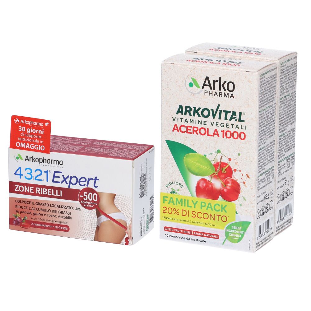 Arkovital Acerola + 4321 Slim Zone Ribelli - risparmia il 10% con il codice: ARKO10