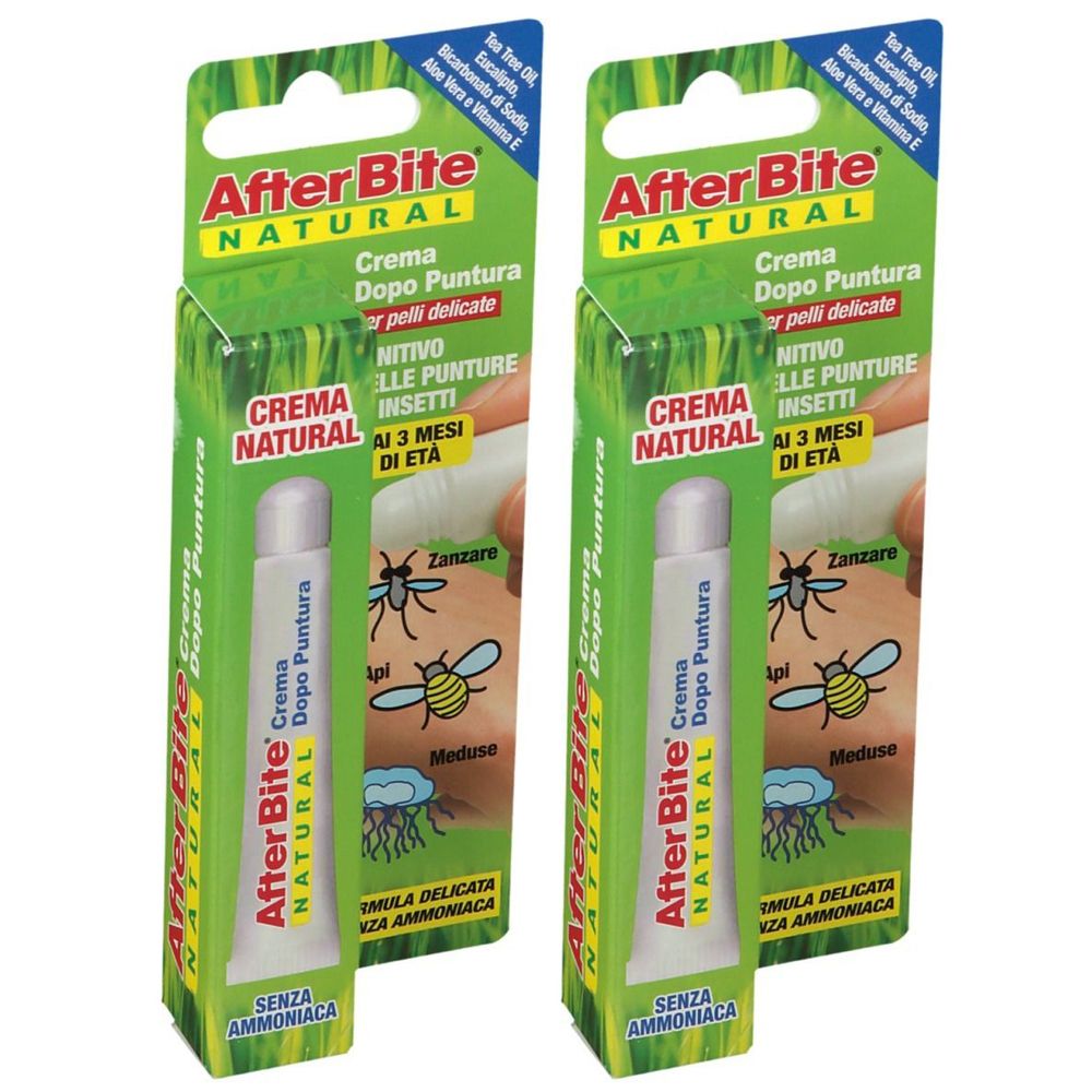 Afterbite Natural Crema Dopo Puntura Pelli Delicate x2