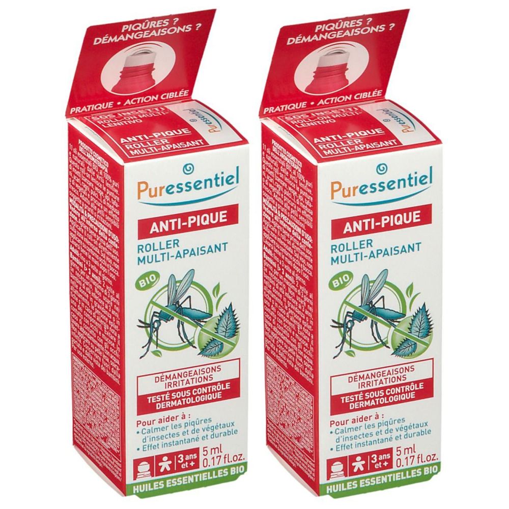 Puressentiel S.O.S. Insetti Roller Multi-Lenitivo Bio x2