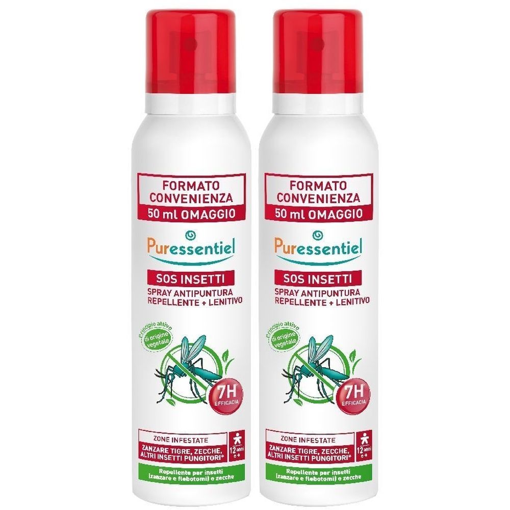 Puressentiel Sos Insetti Spray Antipuntura x2
