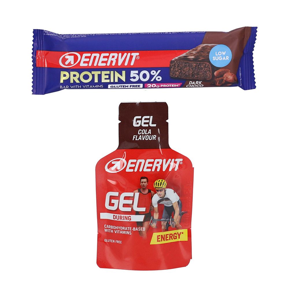 Image of Protein Bar 50% - Dark Choco + Enervitene Gel Pack Cola