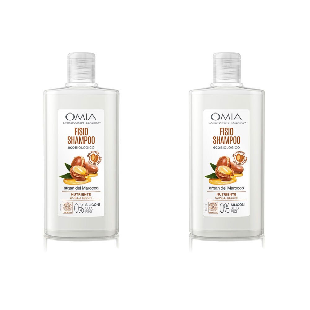 Omia Shampoo Argan Ecobio Set da 2