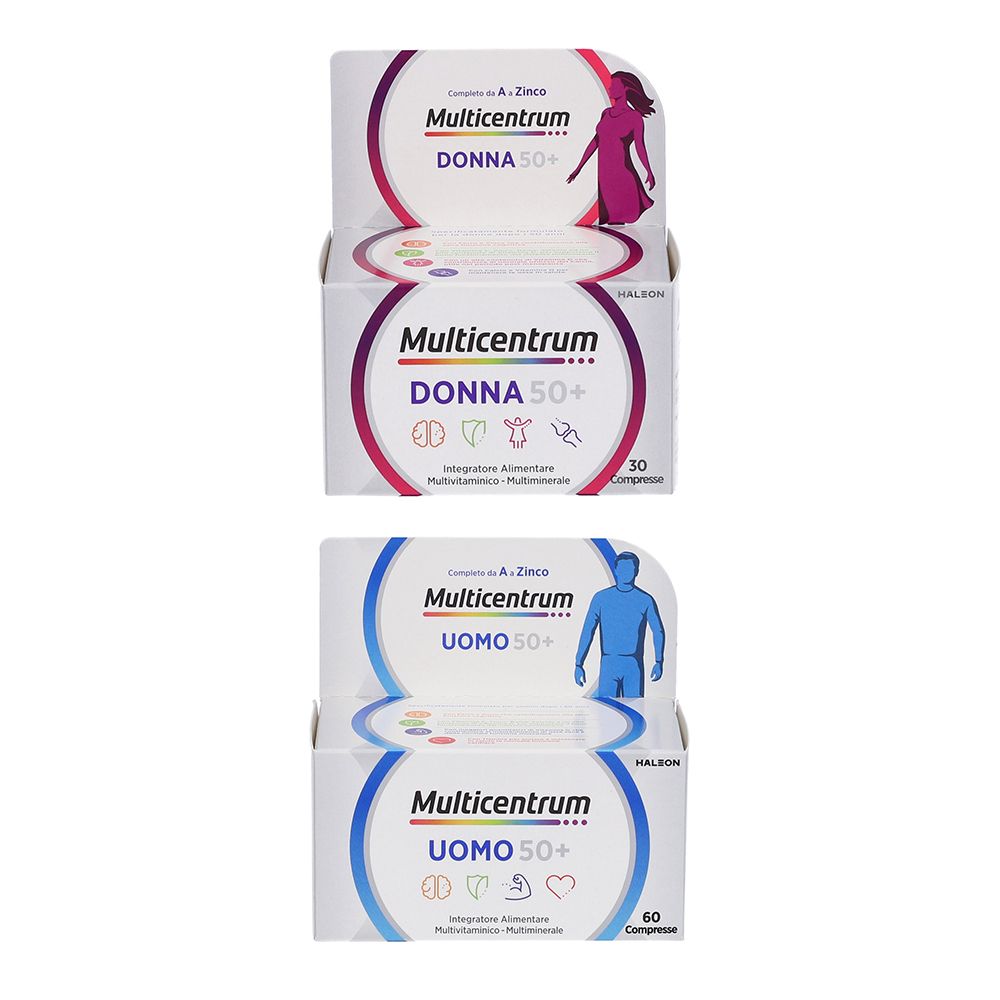 Multicentrum Uomo 50+ + Multicentrum Donna 50+ - Risparmia il 10% con il codice: haleon0926