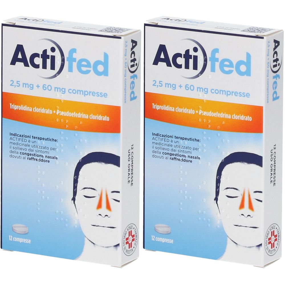ACTIFED 2,5 mg + 60 mg compresse Set da 2