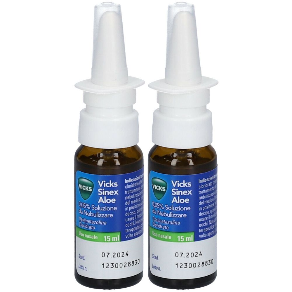 Vicks Sinex Spray Nasale Per Naso Chiuso Con Aloe Vera Set da 2