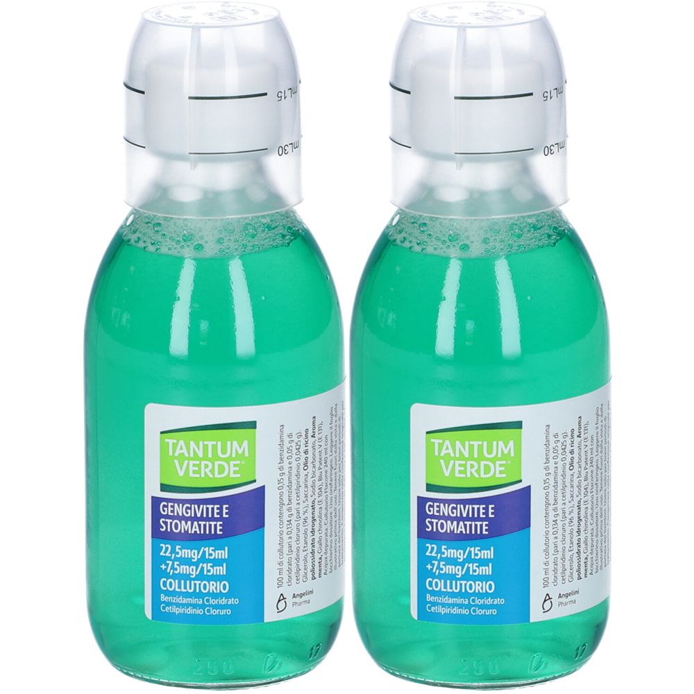 TANTUM VERDE GENGIVITE E STOMATITE 22,5 mg/15 ml + 7,5 mg/15 ml collutorio Set da 2