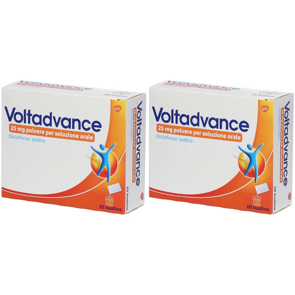 Voltadvance 25 mg Polvere per Soluzione Orale Set da 2