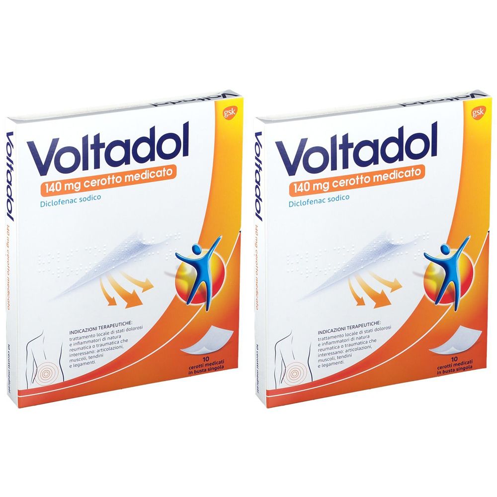 Voltadol 140 mg 10 Cerotti Medicati Set da 2