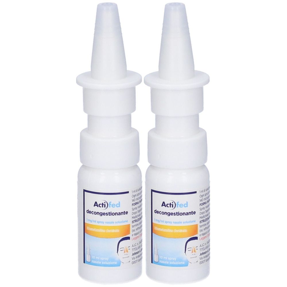 Actifed Decongestionante Spray Nasale Rinite e Sinusite Set da 2