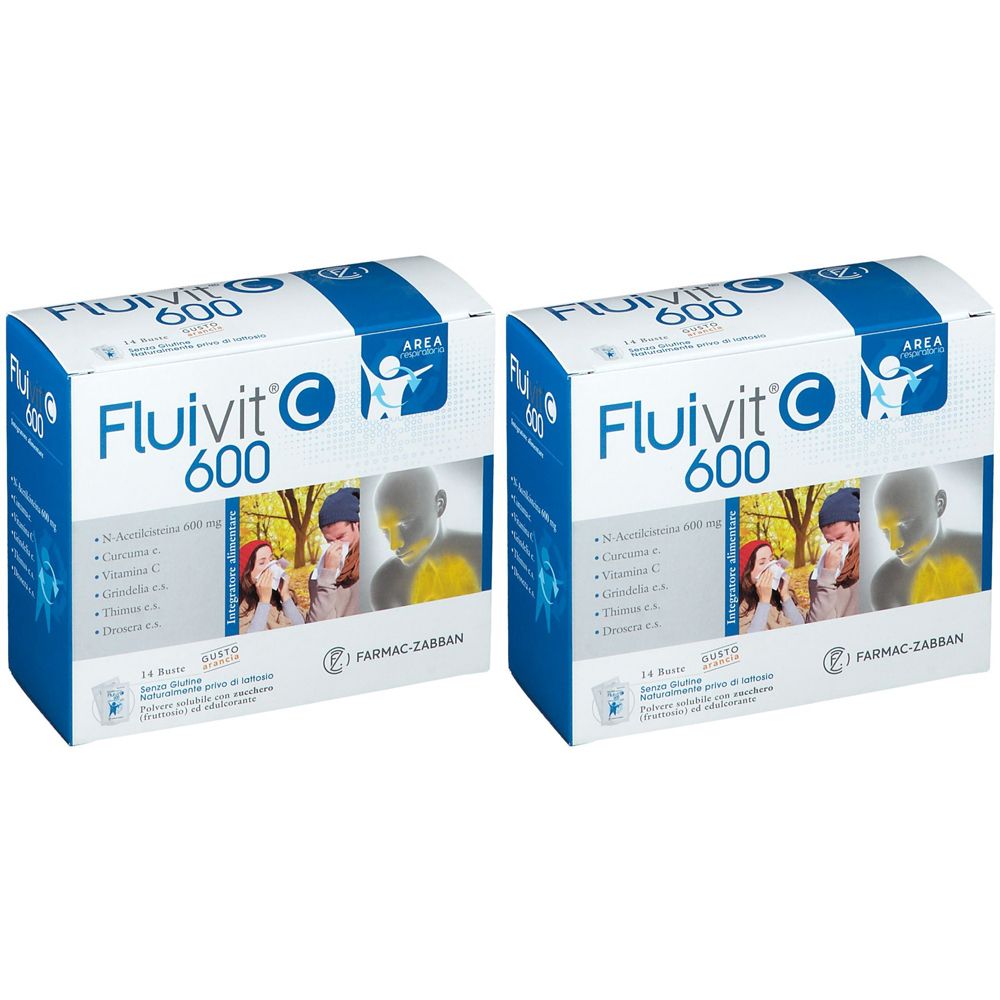 Farmac-Zabban Fluivit® C 600 Gusto Arancia Set da 2