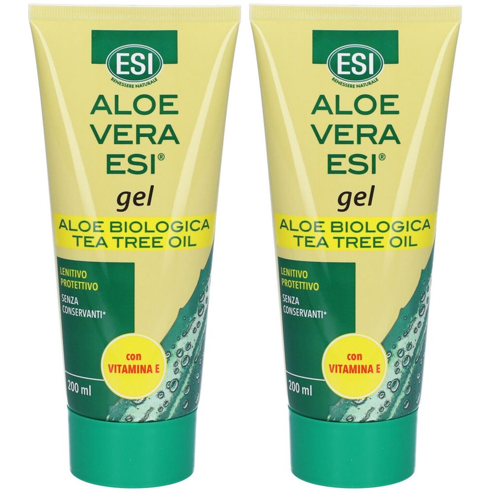 ESI Aloe Vera Gel con Vitamina E + Tea Tree Oil Set da 2
