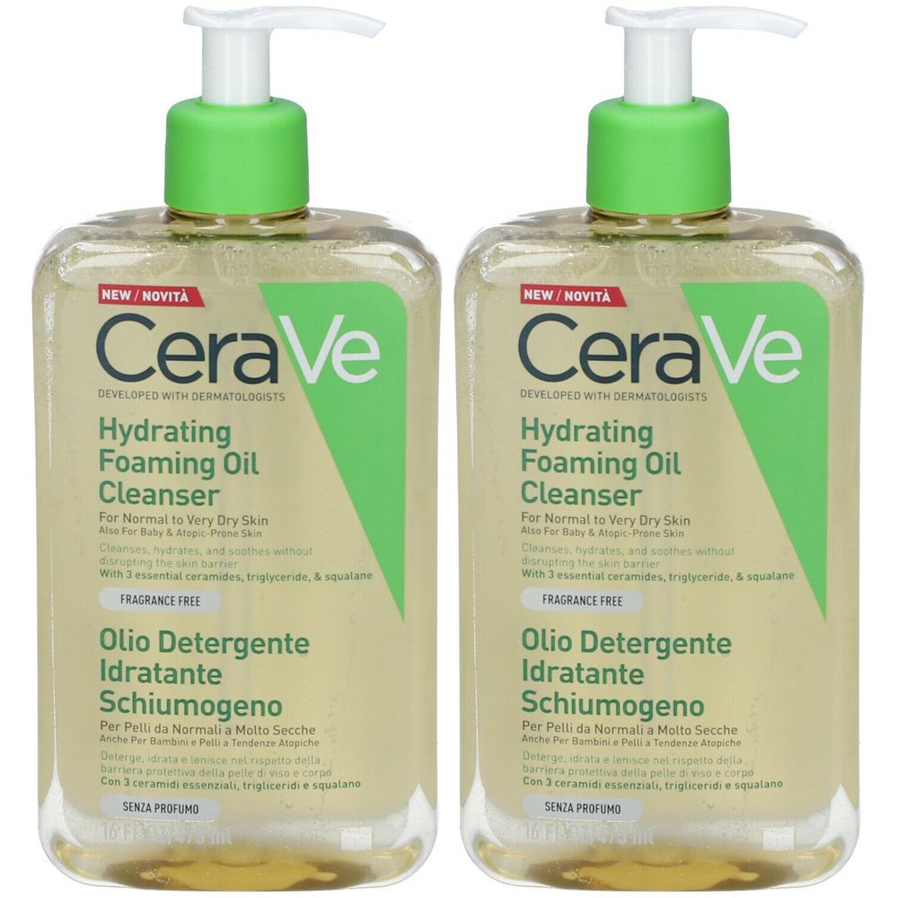 Image of CeraVe Olio Detergente Idratante Schiumogeno Set da 2