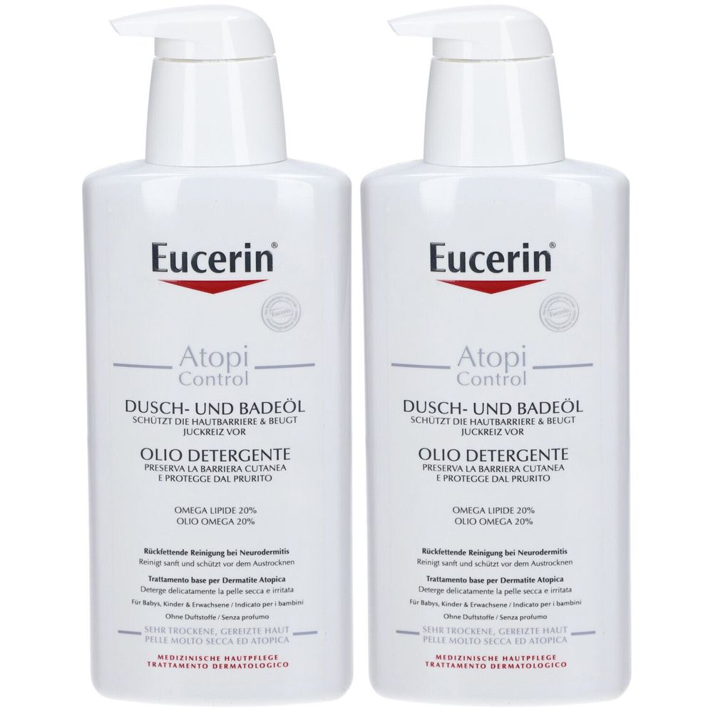 Image of Eucerin® AtopiControl Olio Detergente Omega 20 % Set da 2