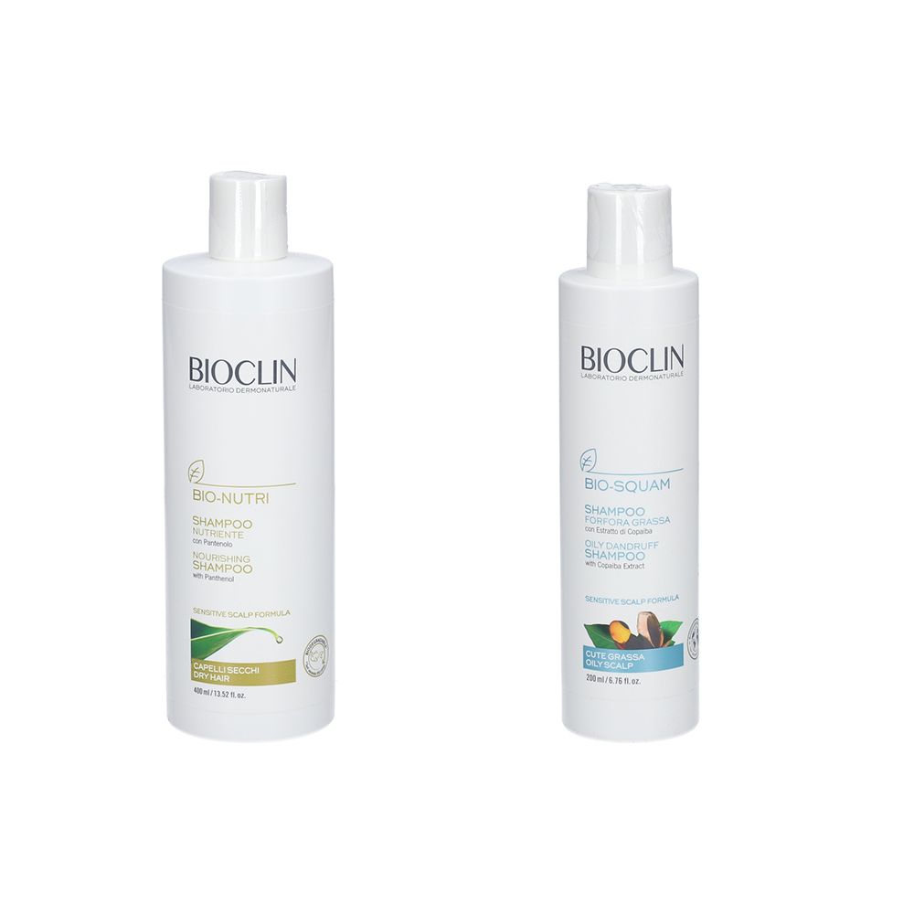 Image of BIOCLIN Bio Nutri Shampoo Nutriente + Bio-Squam Shampoo Forfora Grassa