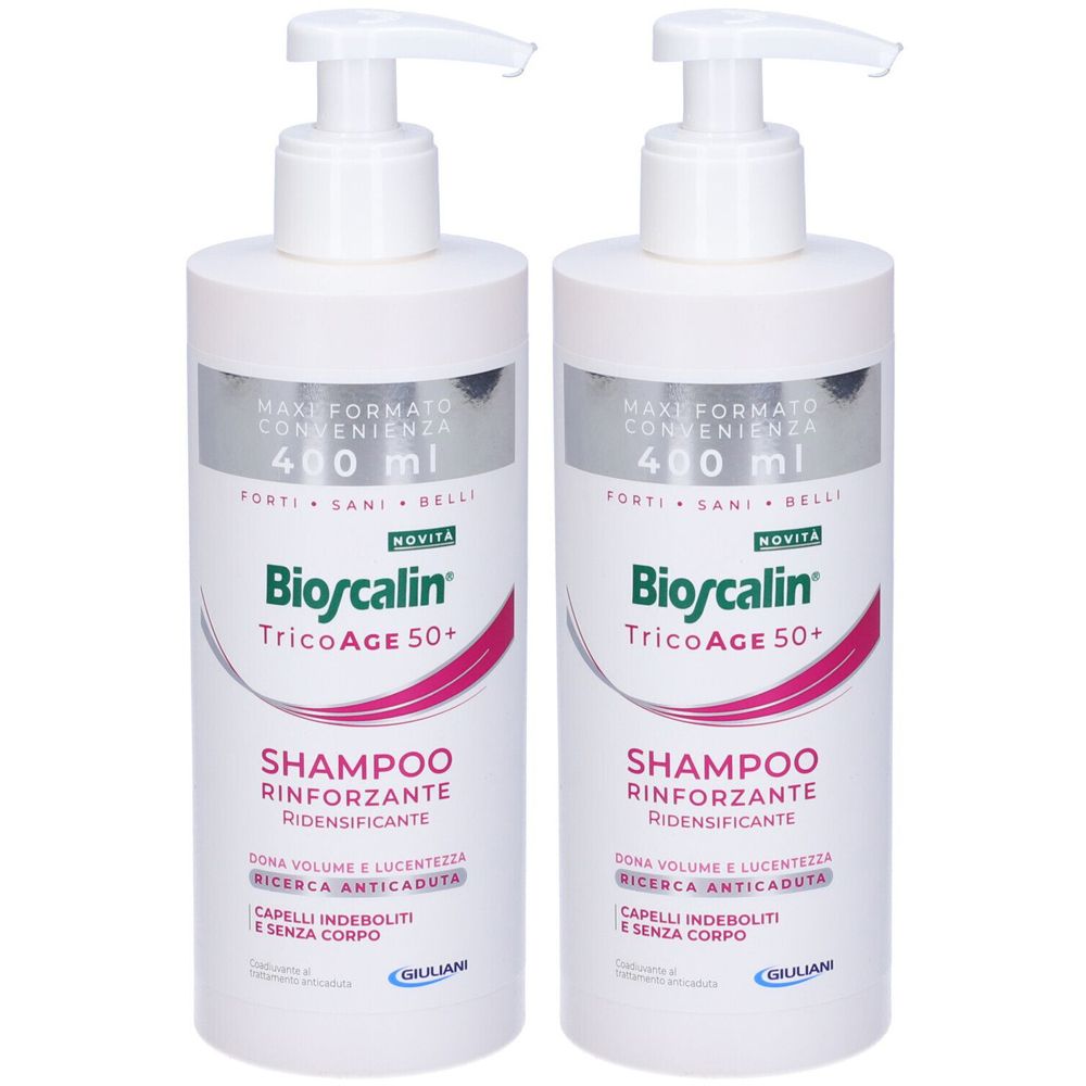 Image of Bioscalin TricoAge 50+ Shampoo Rinforzante Ridensificante Set da 2
