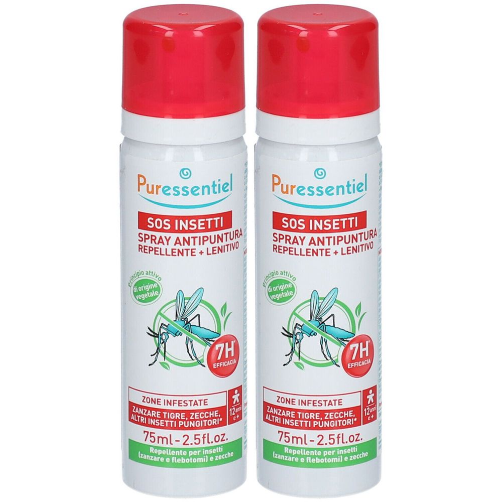 Image of Puressentiel SOS Insetti Spray Antipuntura Repellente + Lenitivo Set da 2
