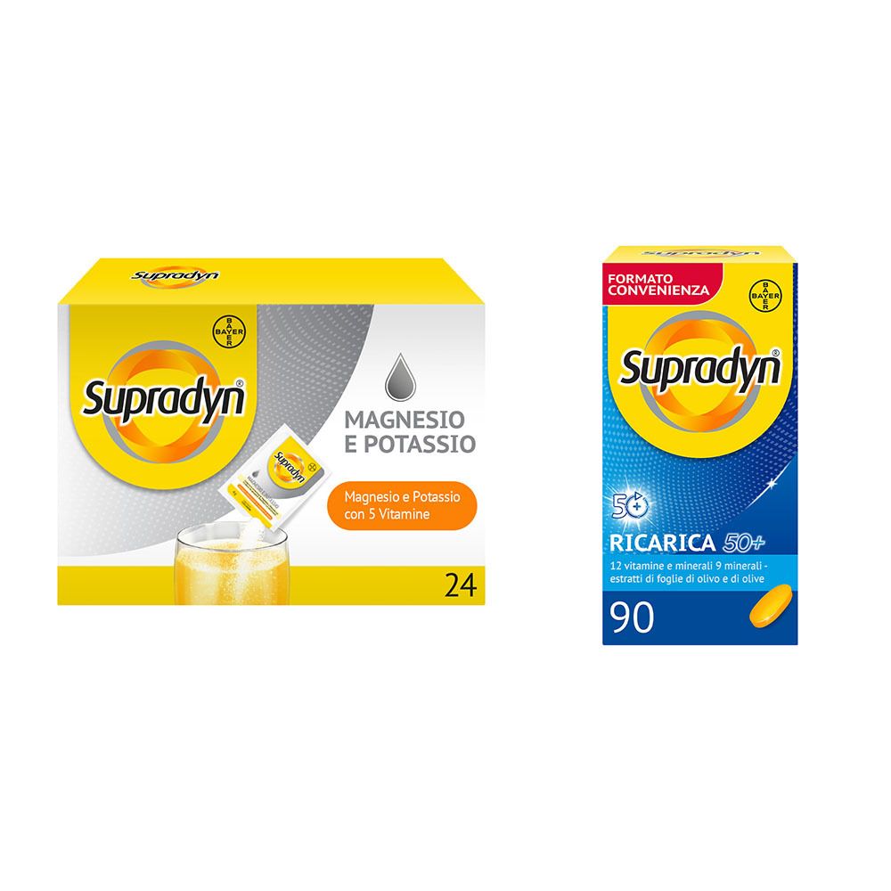 Supradyn Set Magnesio e Potassio Bustine + Ricarica 50+ Compresse