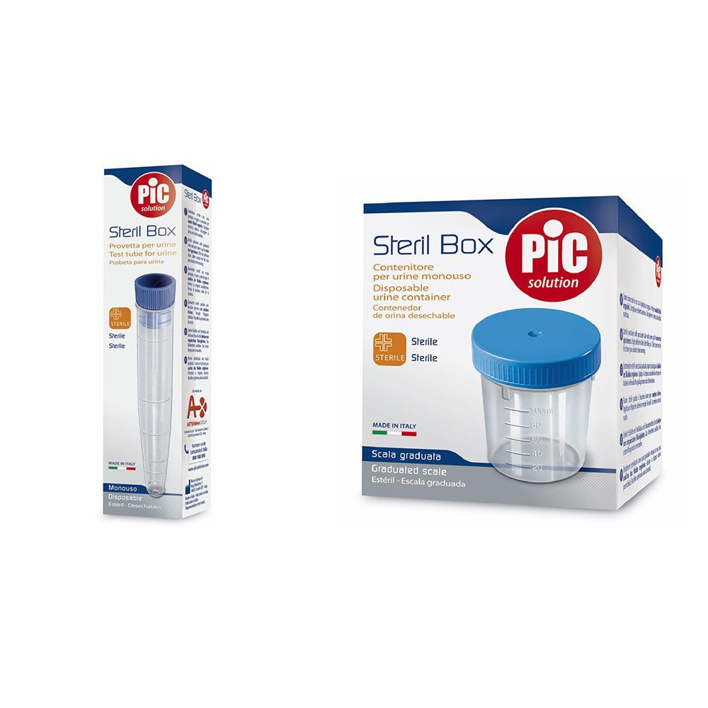 Image of Pic Solution Steril Box Provetta per Urine + Contenitore per Urine Monouso