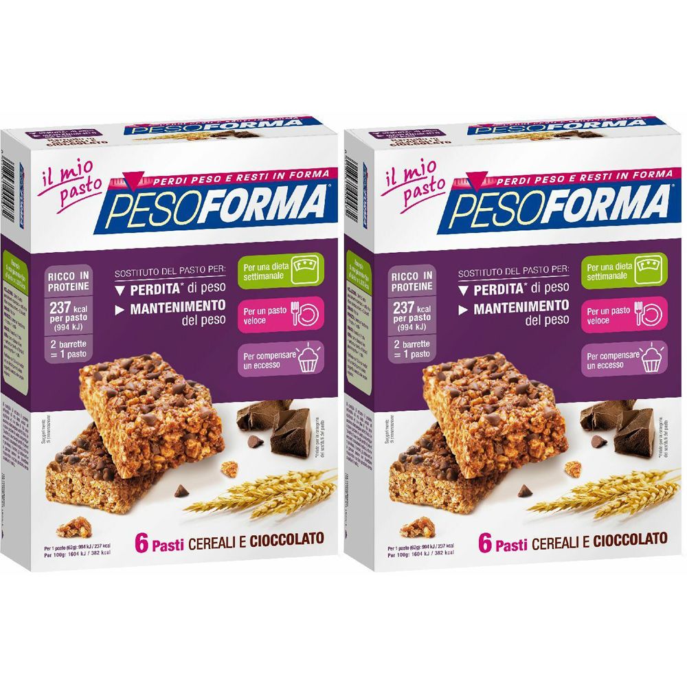Image of PESOFORMA® Barrette Cereali e Cioccolato Set da 2