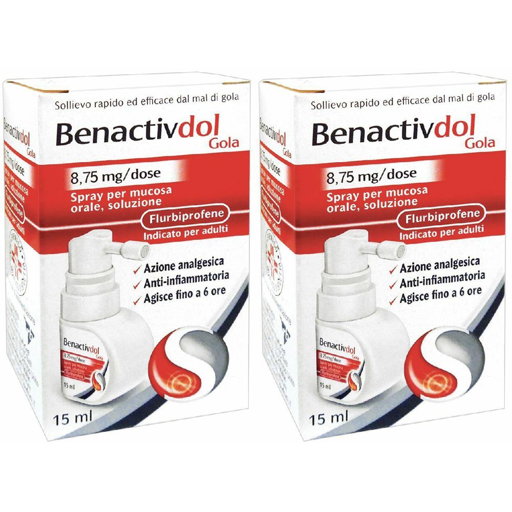 Benactivdol Gola Spray per mucosa orale Set da 2
