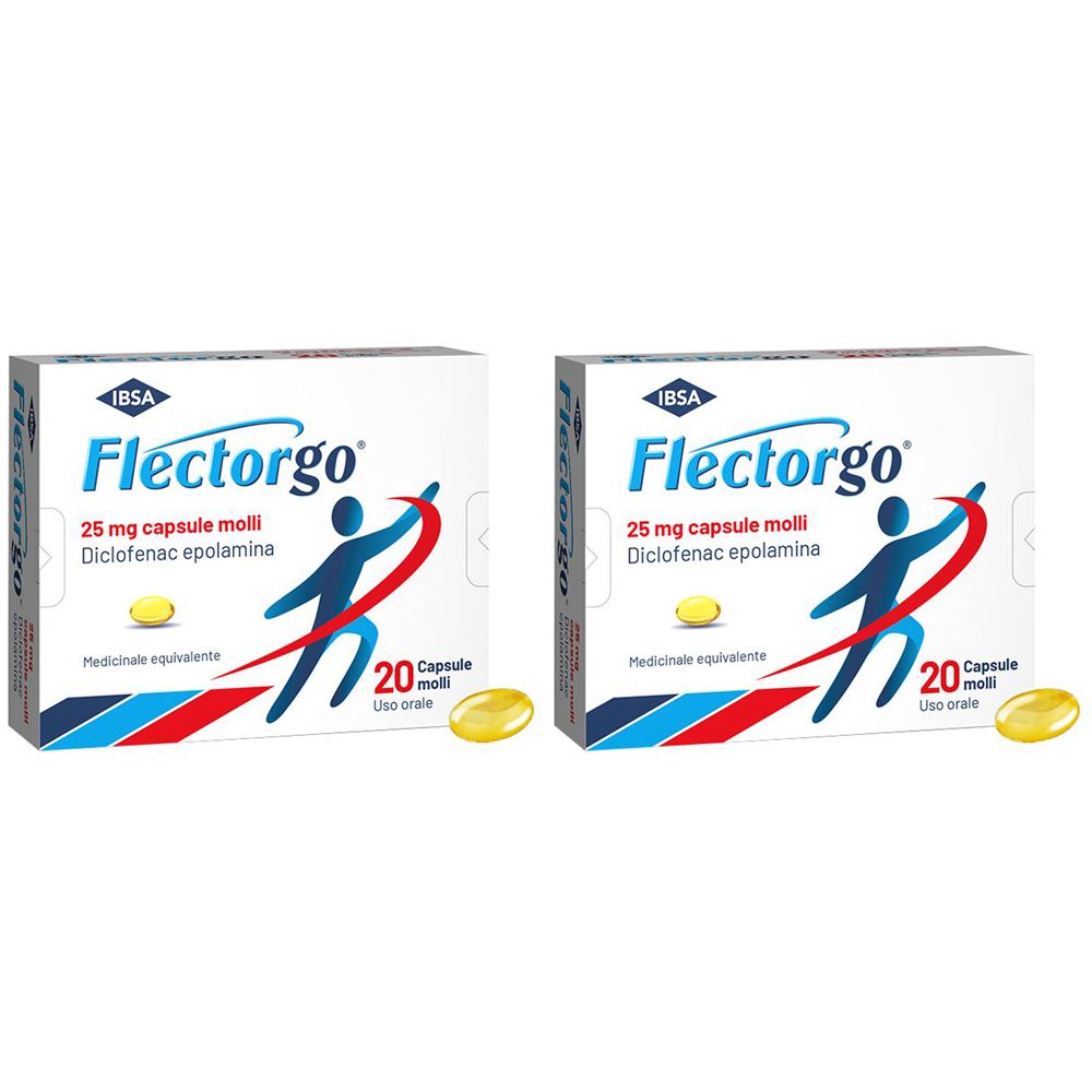 FLECTORGO 25 mg capsule molli Set da 2
