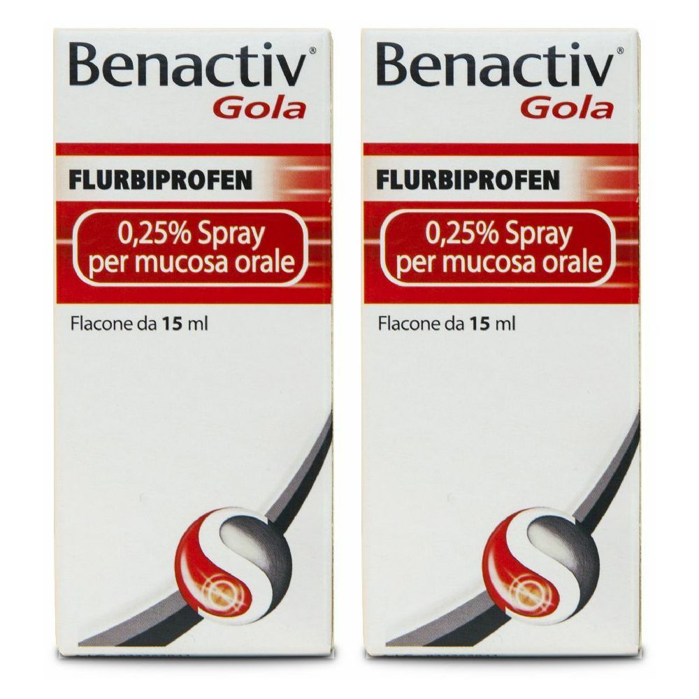Benactiv® Gola Spray per mucosa orale 2,5 mg/ml Set da 2