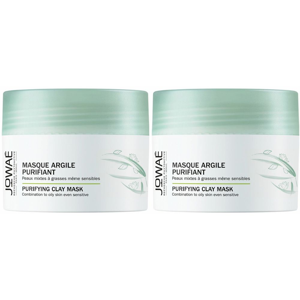 JOWAÉ Maschera Viso Anti Imperfezioni all'Argilla Purificante Set da 2
