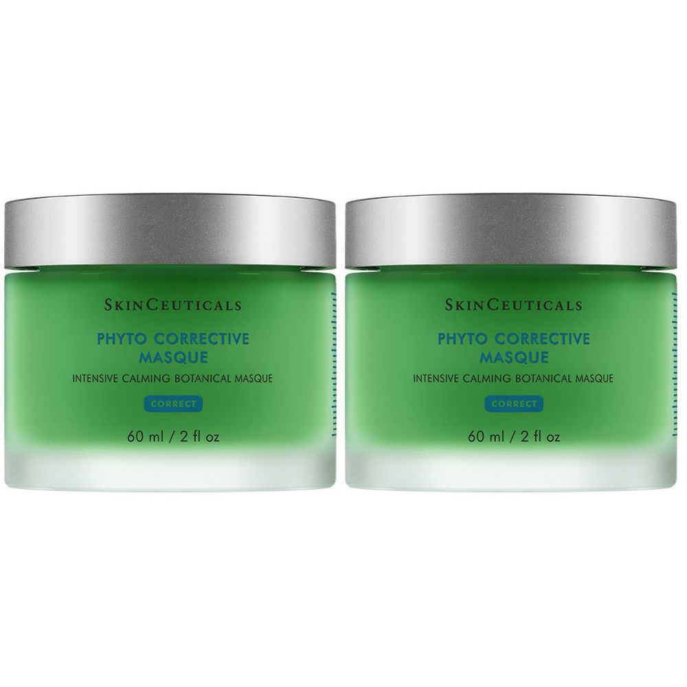 SkinCeuticals Phyto Corrective Masque Maschera Correttiva con Estratti Botanici e Acido Ialuronico 60 ml Set da 2