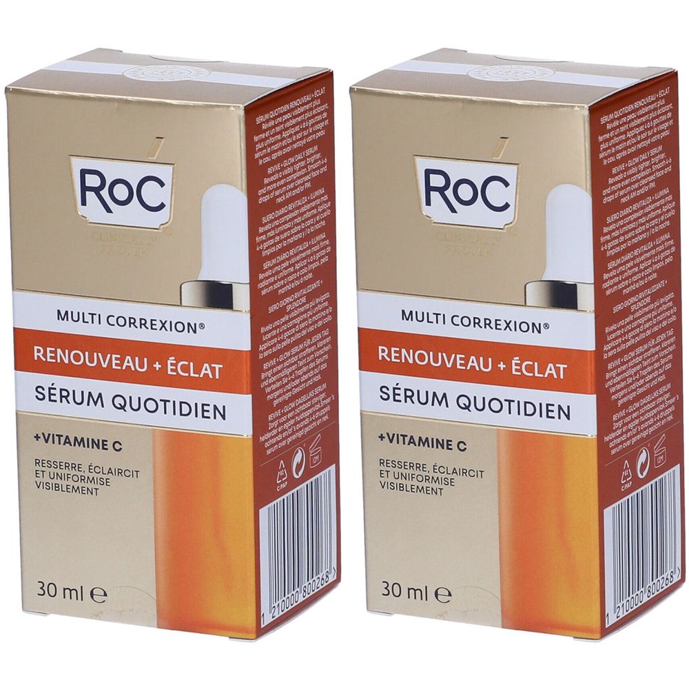 RoC® MULTI CORREXION® Revive + Glow Siero Viso Illuminante Set da 2