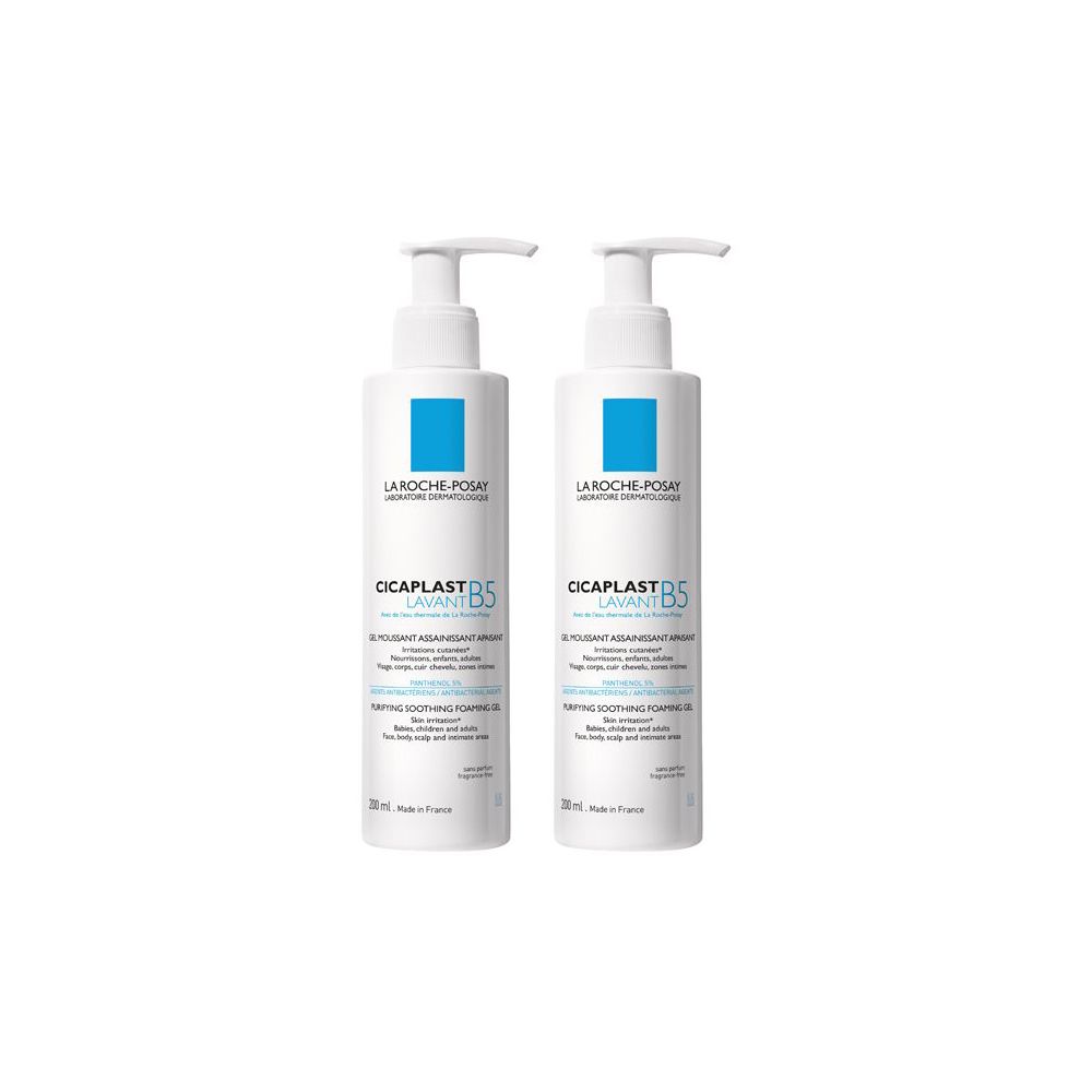 La Roche-Posay Cicaplast B5 Lavant Gel Detergente 200 ml Set da 2