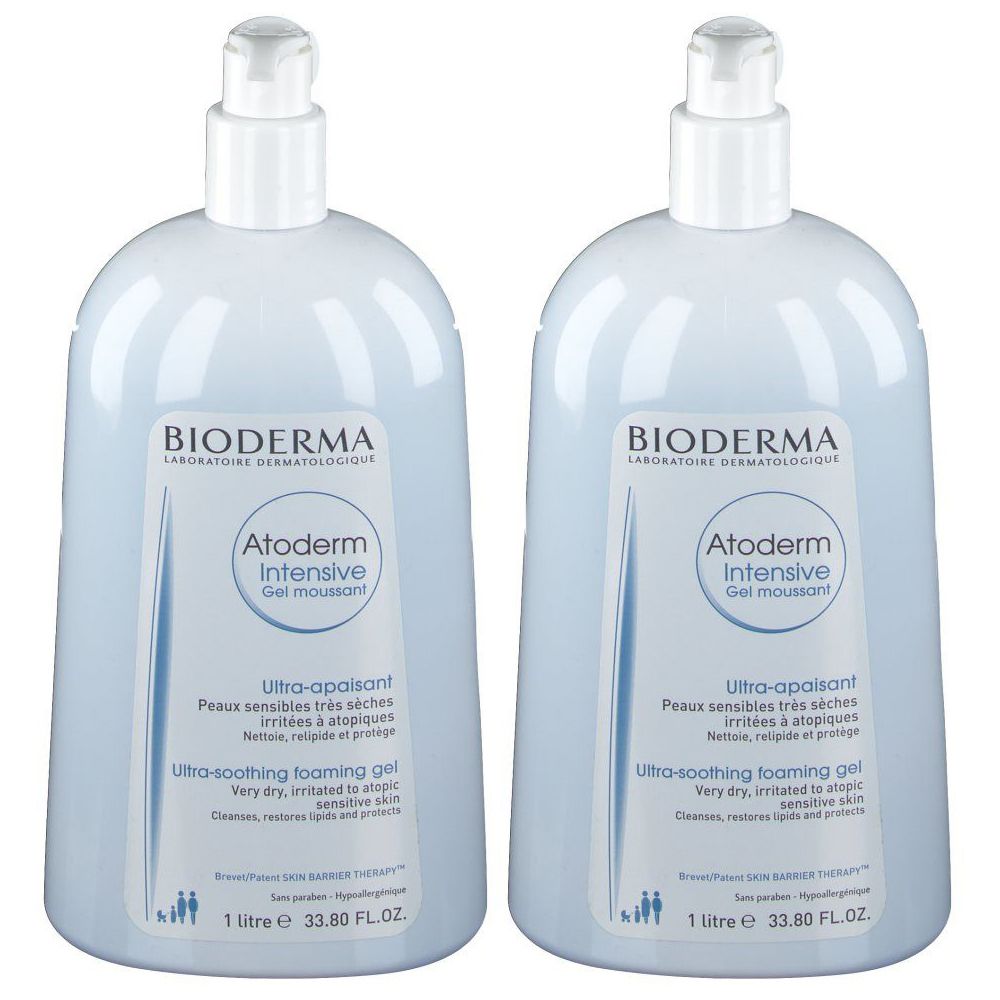 BIODERMA Atoderm Intensive Gel moussant Gel doccia antirritazioni pelle secca e atopica Set da 2