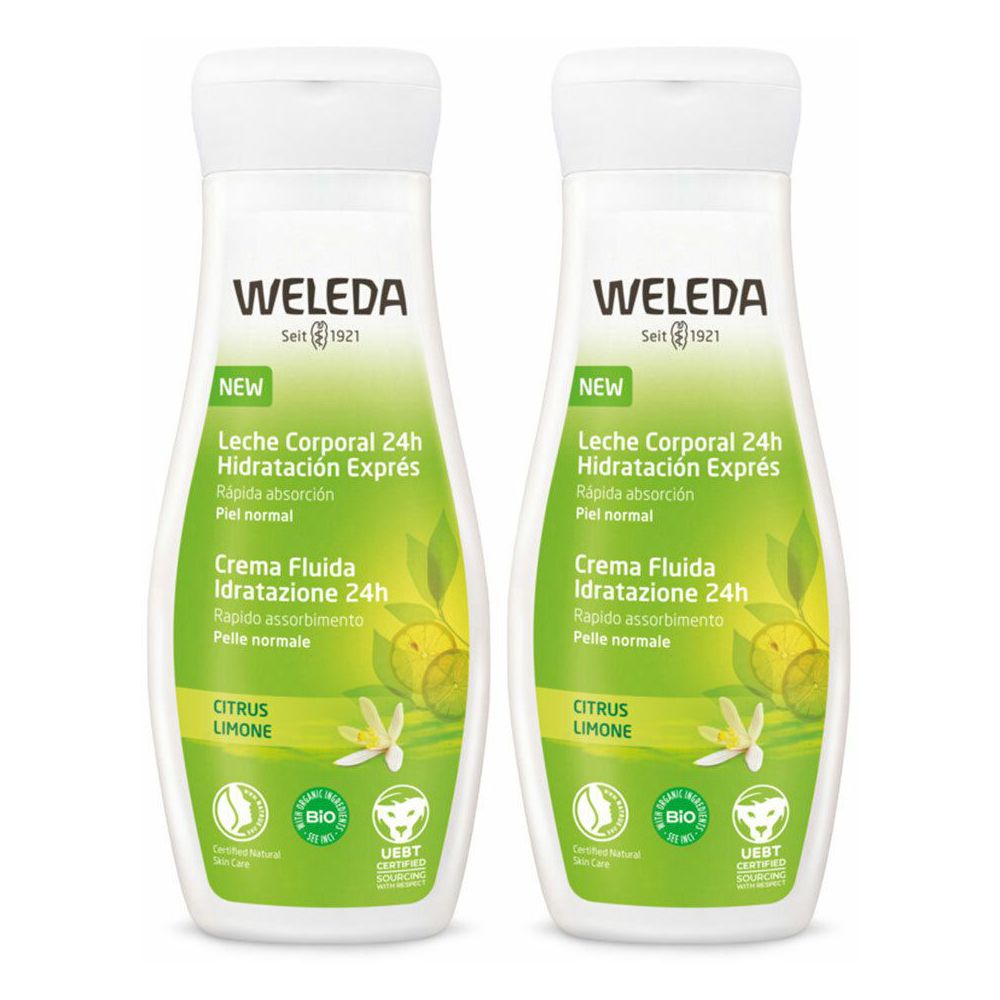 WELEDA Crema Fluida Rinfrescante Limone Set da 2
