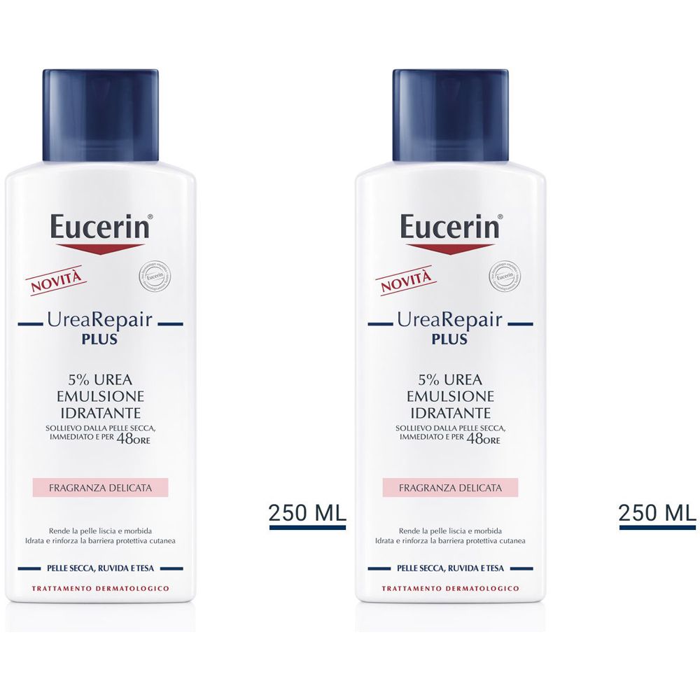 Eucerin UreaRepair PLUS 5% Urea Emulsione Idratante Fragranza Delicata 250 ml Set da 2
