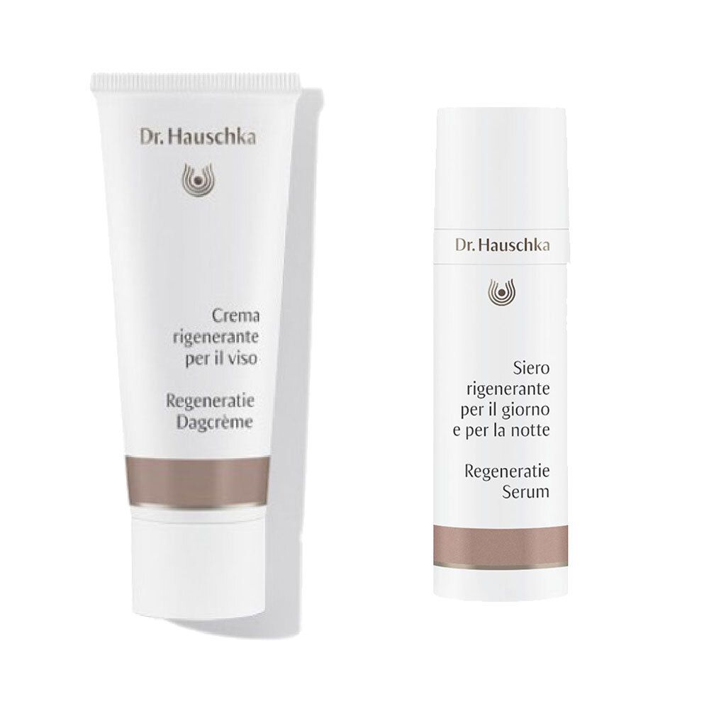Dr. Hauschka Set Crema Rigenerante per il Viso + Siero Rigenerante per il Giorno e per la Notte