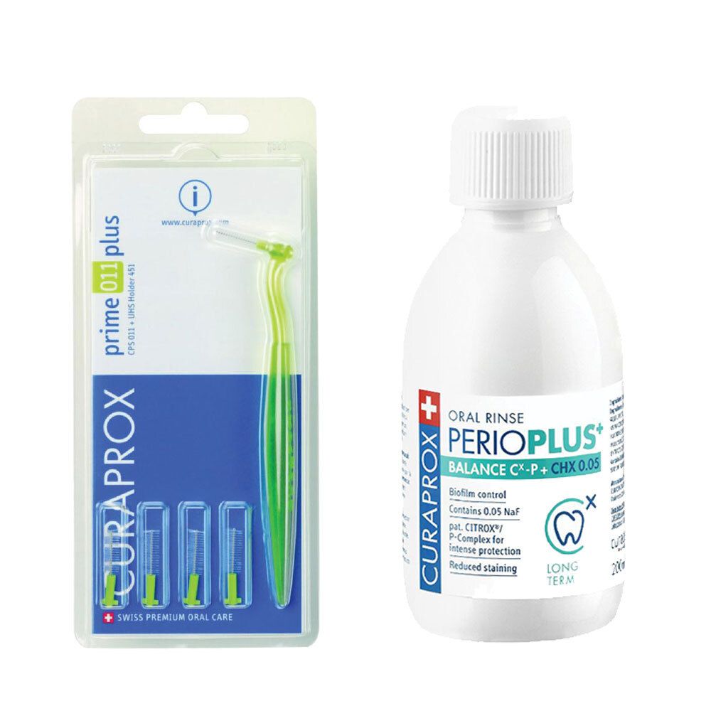 CURAPROX Prime plus 1.1 mm Scovolini + Perioplus+ Balance CX-P+CHX 0.05 Collutorio