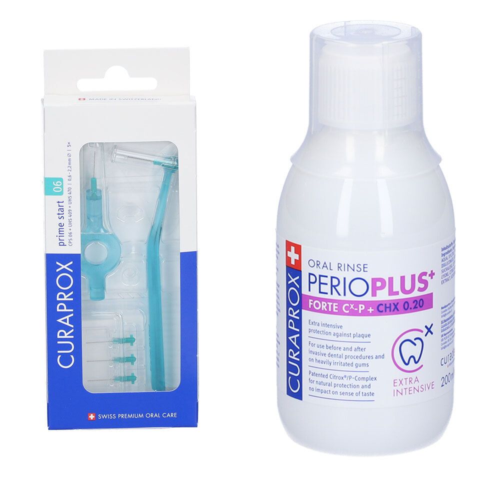 Curaprox CPS 06 Prime Start Scovolini + Perioplus Forte Chx 0.20 Collutorio