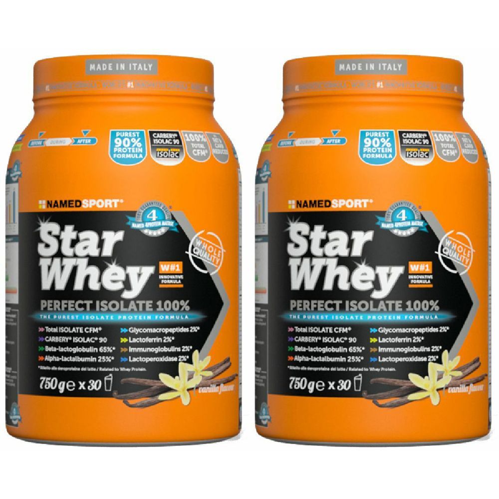NAMEDSPORT® Star Whey Isolate Vanilla Set da 2