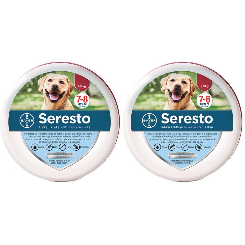 Seresto® Collare Antiparassitario per Cani di Peso Superiore a 8 Kg